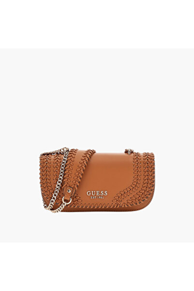 Guess Braided Flap Crossbody Bag
