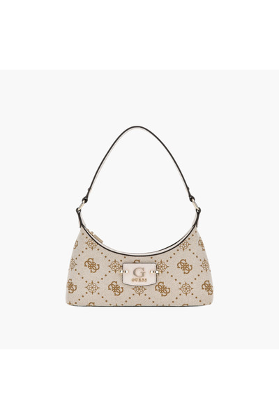 Guess حقيبة كتف أحادية اللون بسحاب