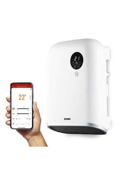 Domo DO7357F smart electric fan heater, wall mounting, IP24, 2000W, Wi-Fi Tuia