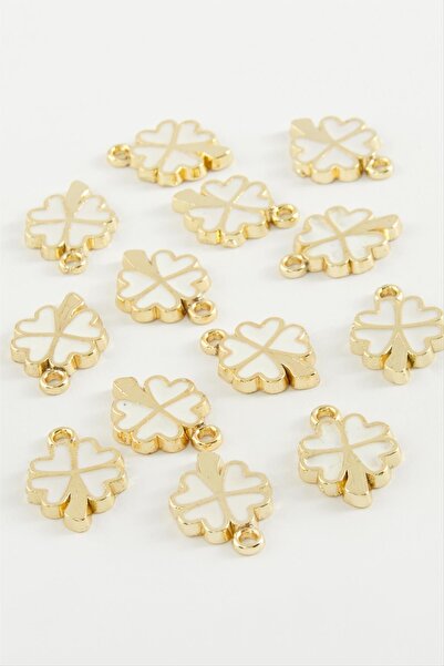 ZERO LAND Lvsqvr Clover Single Handle Enamel Bracelet and Pendant Apparatus (110658) 1 Piece-White