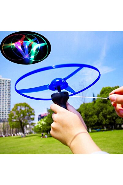 dalip Flying Disc Toy - Manual Plastic Thrower with Blue Lights