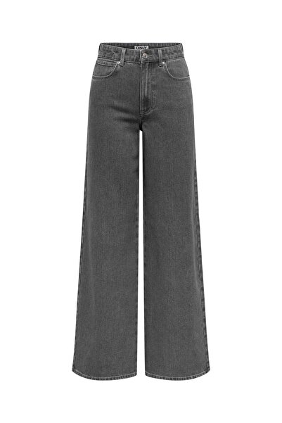 ONLY Jeans mit weitem Bein ONLSANNA Hohe Taille Weiter Beinschnitt Jeans