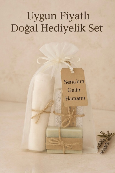 Bursa Home 10’lu Doğal Banyo Seti – Kese,El Yapımı Sabun, Topuk Taşı Tül Kese...