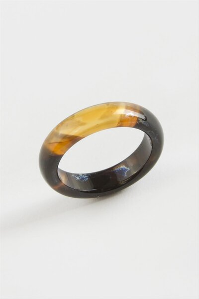 ZERO LAND Lvsqvr Agate (143636) Natural Stone Ring-Black