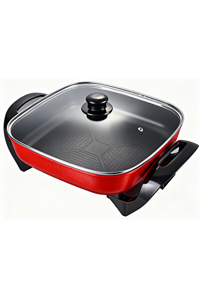 Sumkyle Smokeless Indoor Electric Wok Extra Nonstick Table Top Cook Non-Stick...