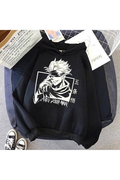 Toum Dompuleri Moda Touz Anime Jujutsu Kaisen Hooded Hoodie