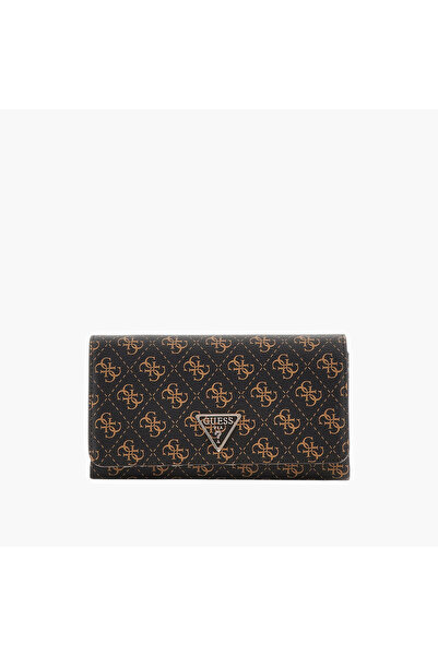 Guess Monogram Flap Wallet