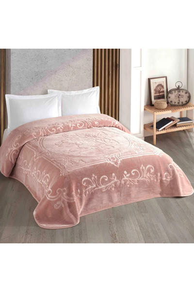 Dormitorul de Vis Premium Embossed Amira Grace Blanket Cappuccino DELUXE TAC 220 x 240 cm 4 kg
