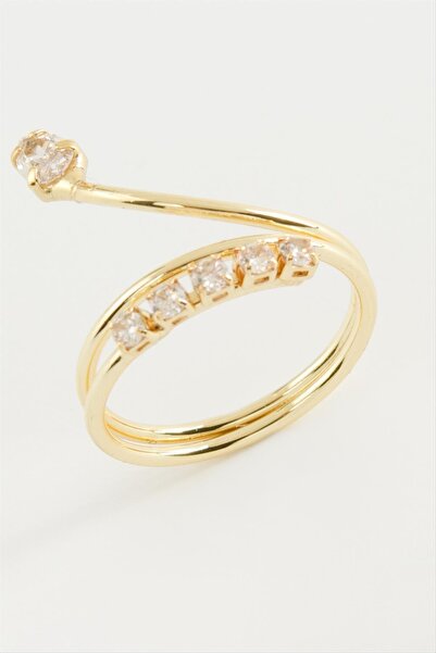 ZERO LAND Lvsqvr Snake Zircon Stone (101022) Ring-Silver Color