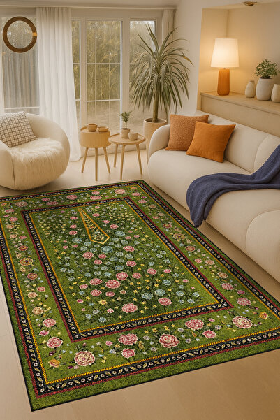 Rugs Modern Halı MOSSO Çiçek Temalı Desen Dokuma Taban Dekoratif Halımosso1391