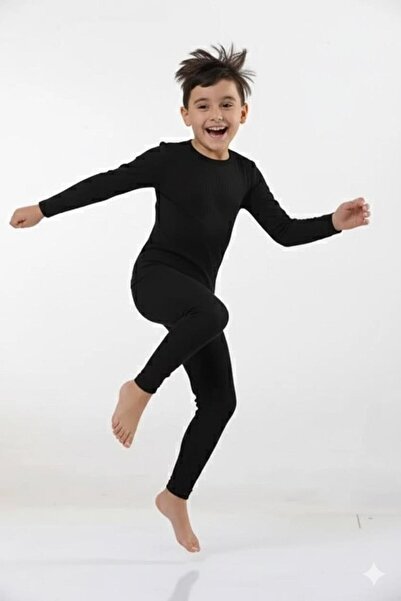 Tutku Erkek Çocuk Termal Alt-üst Takım Siyah