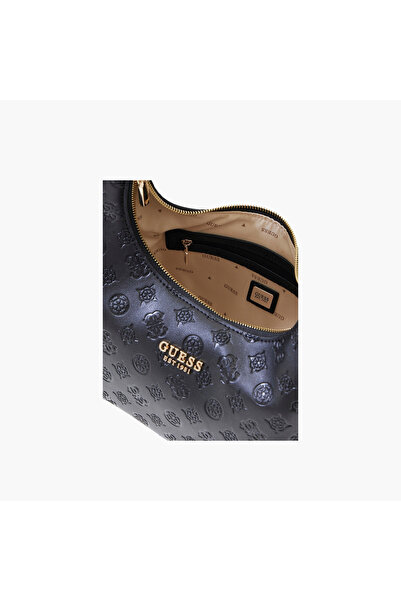 Guess Embossed Logo Hobo Shoulder Bag