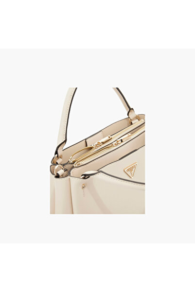 Guess Elegant Trapezoid Handbag with Charm