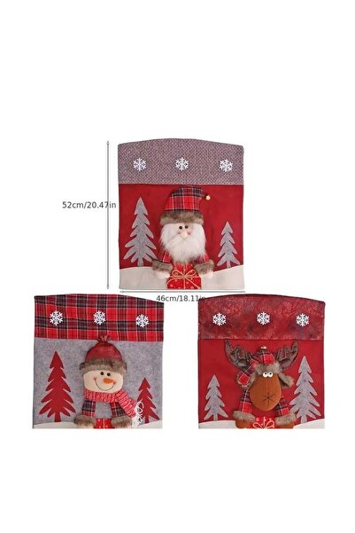 handedizayn Hande Dizayn Yılbaşı Sandalye Kardan Adam Sandalye Kılıfı