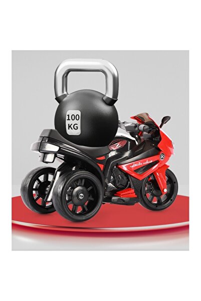 dalip 3-Wheel Electric Motorcycle, 6V 4.5Ah Battery, Lights & Sounds, Anti-Tip, Red