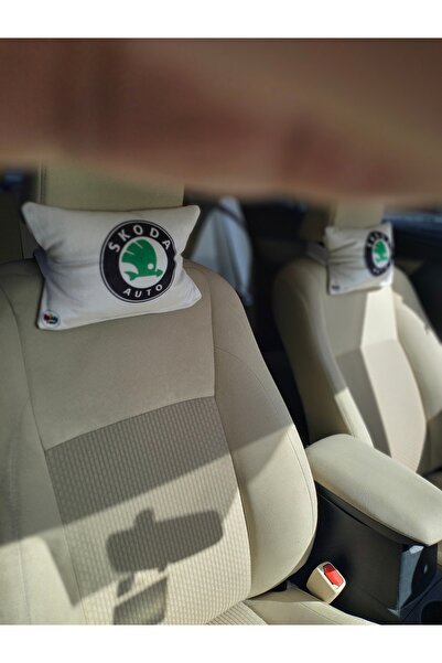 Butik وسادة رقبة للسيارة مطبوعة بشعار سكودا، متوافقة مع جميع الموديلات، مصنوع...