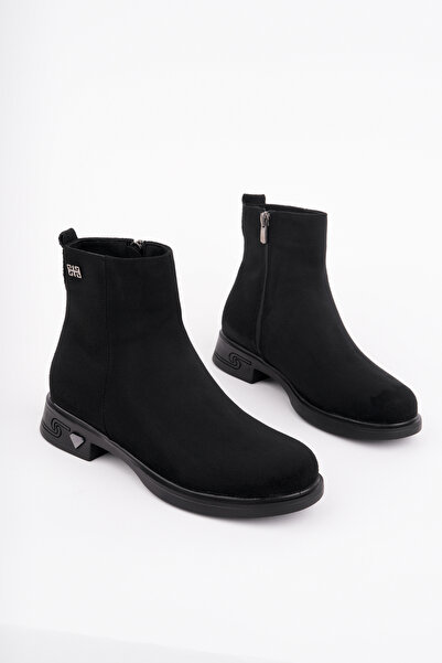 Madam Tarz Μπότες με επίπεδη σόλα με φερμουάρ BLN-300