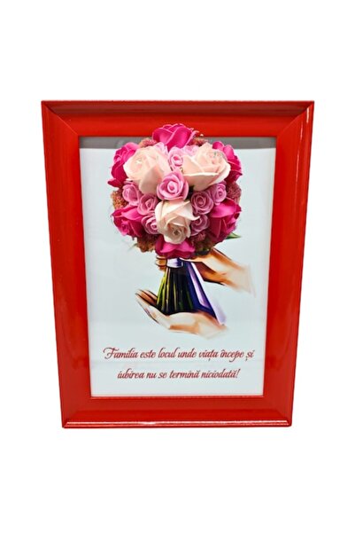 T&M Personalizare Tablou înrămat A4 (30x21 cm) - „Familia este locul unde via...