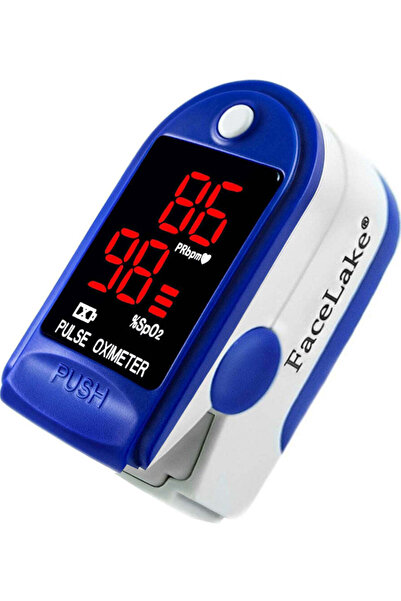 facelake FL400 Pulse Oximeter with Lanyard, Carrying Case and Batteries, Blue