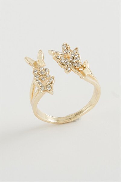 ZERO LAND LVSQVR حجر الزركون على شكل فراشة (151846) خاتم-لون فضي