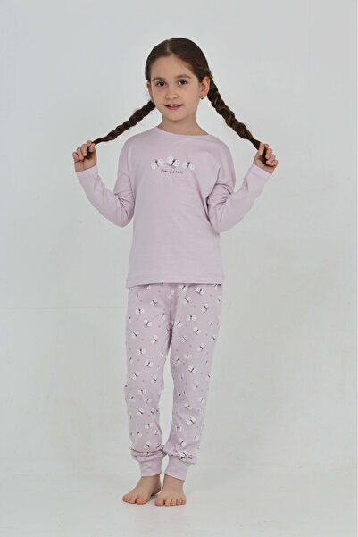 Toontoy Girl's Butterfly Printed Pajama Set