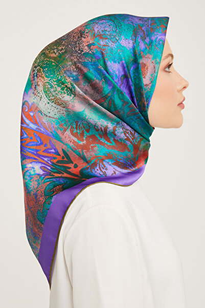 Armine Silk Scarf 9041D (Sura) (Nostalji̇)-13