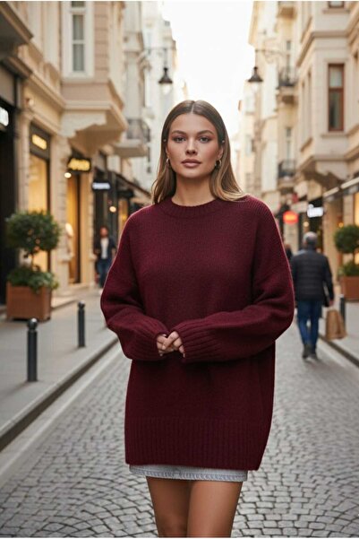 Cockatoo Kdın Bisiklet Yaka Relax Fit Yumuşak Triko Kazak