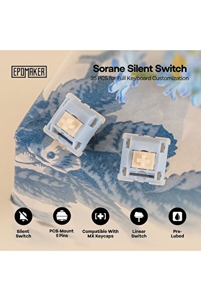 Epomaker Sorane 39gf 35-Piece Linear Silent Switch Set (5-Pin, Pre-Lubed, POM Stem, PC Case)