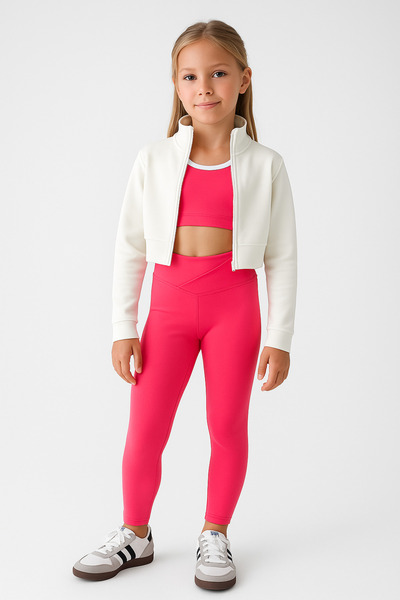 Beniizle Girl's 3-Piece Sports Crop Set