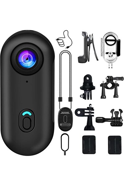 HYX 4K Wearable Mini Sports Camera with Magnetic Mount – Compact Action Camera, 120-Minute Battery, Wi