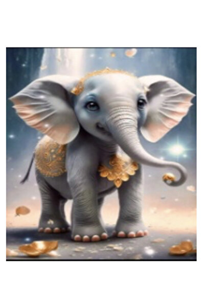 Krista Tablou pe pânză GM510 – Elefant regal, pictură 5D cu diamant și pietre...