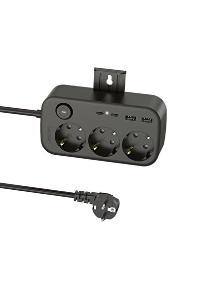 ALWAYS TEKNOLOJİ 3680W Akım ve çocuk korumalı 2-USB A 2-TYPE C girişli duvar aparatlı