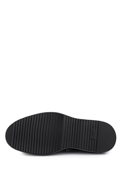 Tamer Tanca Men's Genuine Leather Black Loafer Shoes