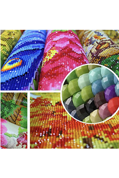 Krista Tablou pe pânză GM536 – Cățeluș Bichon Alb, pictură 5D cu diamant și pietre, ramă din lemn, 20x30 cm