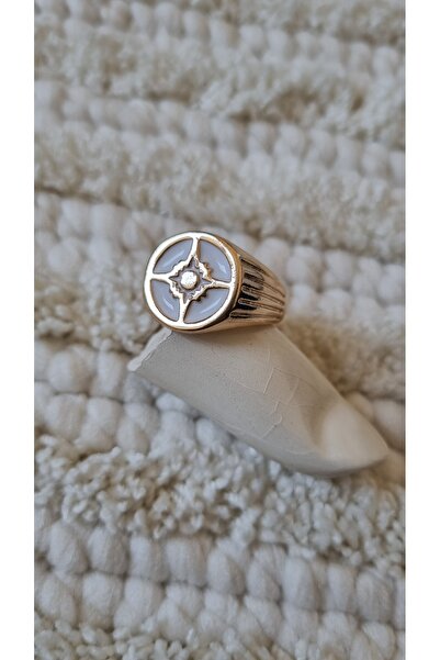 AKSESUARIM Steel, Adjustable Size, Mineral Stylish Design Ring