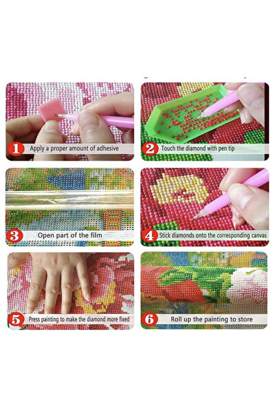 Krista Tablou pe pânză GM536 – Cățeluș Bichon Alb, pictură 5D cu diamant și pietre, ramă din lemn, 20x30 cm