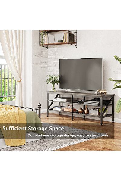 Zztcmp Tv Table,TV Cabinet,TV Stand with double storage space