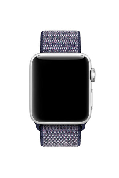 iUni Curea compatibilă cu Apple Watch Ultra/SE/8/7/6/5/4/3/2/1, 40 mm, nailon, țesut, albastru miezul nopții