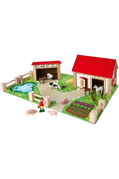 Eichhorn Ferma din lemn 51x36x17 cm cu 20 accesorii