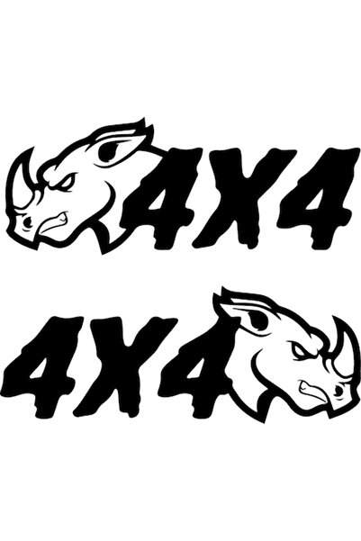 Oracal 651 Set 2 Stickere Off Road, Rino 4x4, Negru, 30cm