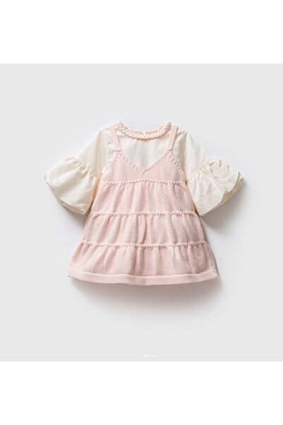 Nipperland Kiz 3-6-9-12 Months Amelia Dress Knitwear Dress Separate from Underwear 2 Pieces