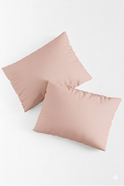 Bonny Home Vevra Powder Plain Colored 2-Piece Pillowcase Cotton Fabric with Zipper