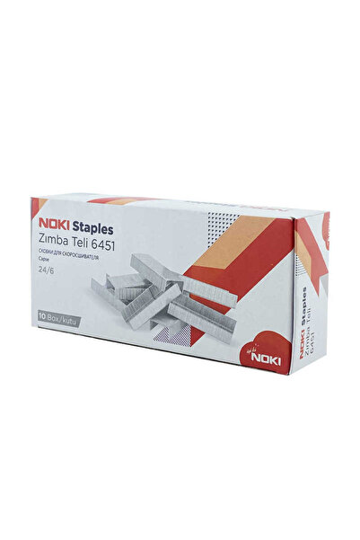 Noki 6451 Staple Wire No:24/6 1000 Pieces White 10 Pieces