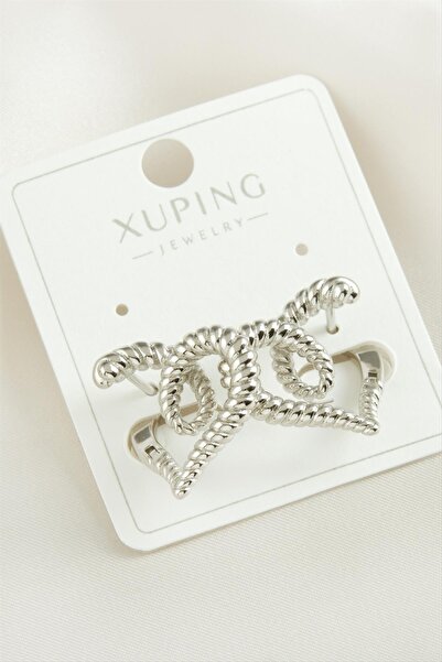 ZERO LAND Lvsqvr Xuping Heart Luxury Steel (153632) Earrings-Silver Color