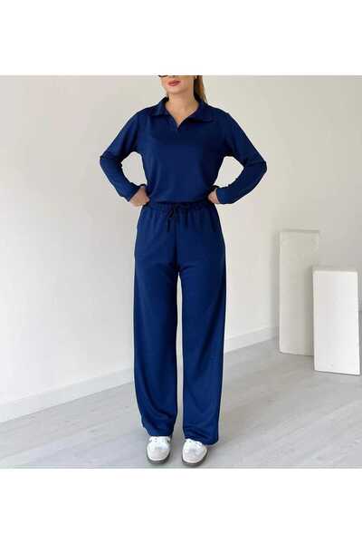 Patreon Women's Polo Neck Comfortable Stretchy Modal Top and Bottom Set