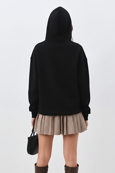 uyguntarz Unisex Soft Textured 3 Thread Happy Cherry Design B Printed O Oversized Sweatshirt