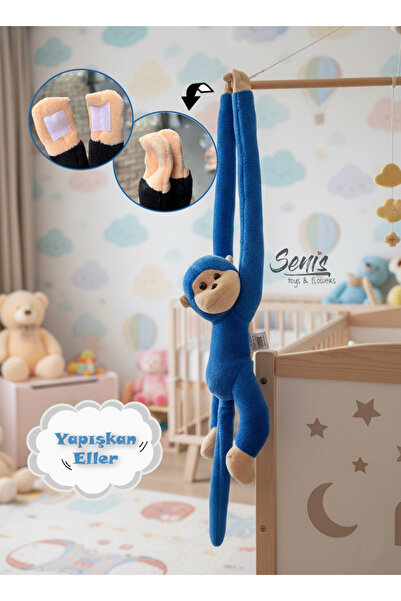 SENİSSTORE Peluş Maymun Elleri Yapışan Oyun Ve Uyku Arkadaşı Peluş Maymun Oyu...