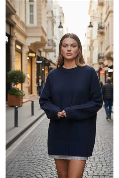 Cockatoo سترة نسائية من التريكو الناعم ذات ياقة دائرية وقصة مريحة