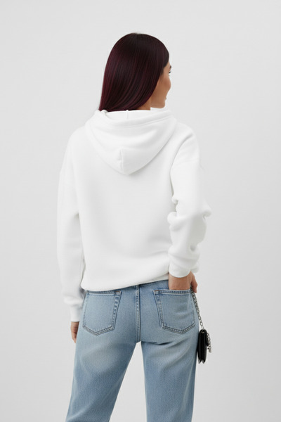 uyguntarz Unisex-Sweatshirt mit weicher Textur, 3-fädig, niedliches Ferkel-Design, bedruckt, Oversize-Sweatshirt