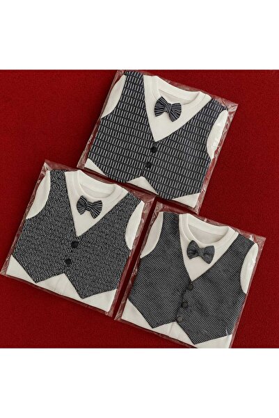 Oz Baby Baby Boy Bow Tie Stitched Vest Set Set (3–18 Months) | Cotton Transitional Set of 2